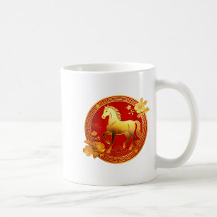 Mug 2026 Année du Cheval Nouvel An Chinois Rouge Lunai