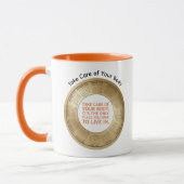 Mug 2026 Calendar Quote Take Care of Your Body Coffee (Gauche)