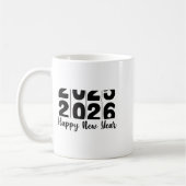 Mug 2026 Happy New Year Bold Numbers Celebration Party (Gauche)