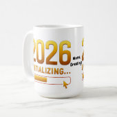 Mug 2026 Initialisation de l'Or Rouge Futuriste Progre (Devant gauche)