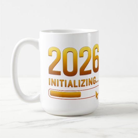 Mug 2026 Initialisation de l'Or Rouge Futuriste Progre (Gauche)
