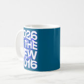 Mug 2026 Nouveau Graphisme Rétro Futur 2016 (Devant gauche)