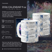 Mug 2026 Personnalisé 11 oz. Boue en céramique Calendr