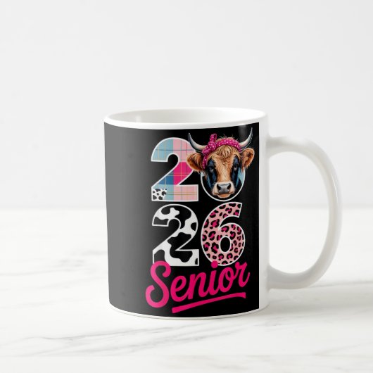 Mug 2026 Senior Cow Lovers Graduation Funny Cl Shirt F (Droite)