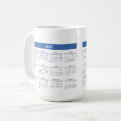 Mug 2027 Monthly Calendar Double Sided (Devant gauche)