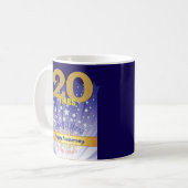 Mug 20 ans CUSTOM Recovery Anniversaire Bold Numeral (Devant gauche)