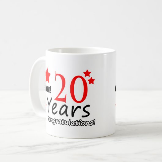 Mug 20 ans d'anniversaire (Devant gauche)