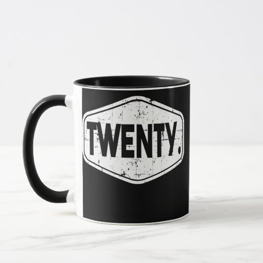 Mug 20e anniversaire de garçon ou de fille 20 ans ving (Gauche)