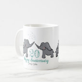 Mug 20e anniversaire de la chine mariage éléphant mign (Devant gauche)