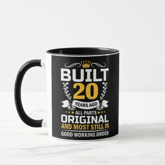 Mug 20e anniversaire Homme femme construit il y a 20 a (Gauche)