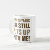 Mug 20e anniversaire Humour pour hommes (Devant gauche)
