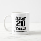 Mug 20ème Anniversaire (drôle) (Gauche)