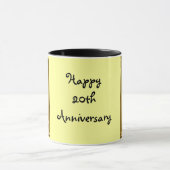 Mug 20ème anniversaire heureux (Centre)
