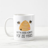 Mug 20ème Cadeau de couples d'anniversaire (Gauche)