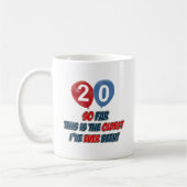 Mug 20èmes conceptions d'anniversaire d'année (Gauche)