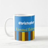 Mug 21 ans de folie nom bleu marron (Gauche)