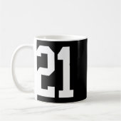 Mug #21 Blanc Numéro 21 Style Ventilateur Sport Hallow (Gauche)