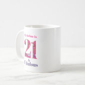 Mug 21 et Fabuleux cadeau de 21e anniversaire (Devant gauche)