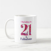 Mug 21 et Fabuleux cadeau de 21e anniversaire (Gauche)