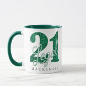 Mug 21 et juridique | Green Faux Parties scintillant 2 (Gauche)