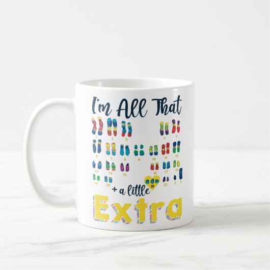 Mug 21 Xy Extra Chromosome Boy World Down Syndrome Day (Gauche)