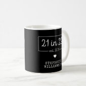Mug 21e anniversaire 21 dans 22 est 2001 Anniversaire (Devant droit)