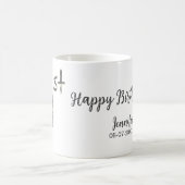 Mug 21e anniversaire ajouter nom date année noire modè (Centre)