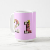 Mug 21e anniversaire Jalon personnalisable (Devant gauche)