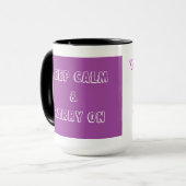 Mug 21e anniversaire (violet) (Devant gauche)