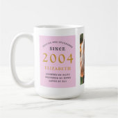 Mug 21st Birthday 2004 Rose Grey Ajouter Nom Photo Gra (Gauche)