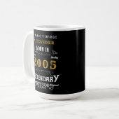 Mug 21st Birthday 2005 Legendary Retro (Devant gauche)