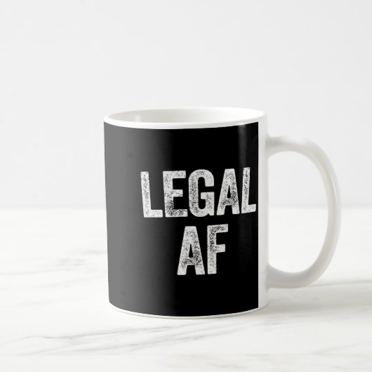 Mug 21st Birthday Legal Af Long Sleeve  (Droite)