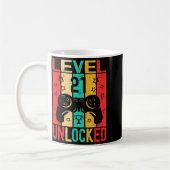Mug 21st Birthday Level 21 Unlocked Gamer Funny Birthd (Gauche)