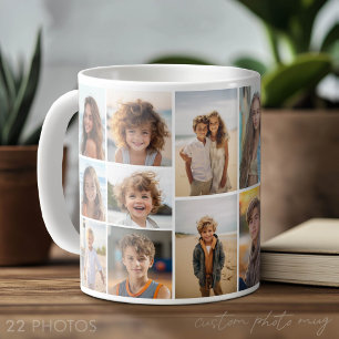 Mug 22 Collage de photos - Grille minimale avec du bla