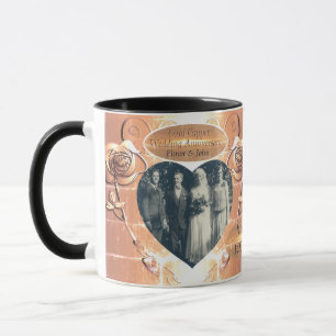 Mug 22e/7e anniversaire du Mariage de cuivre