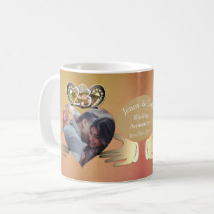 Mug 23e anniversaire du Mariage Photo Claddaugh Topaz