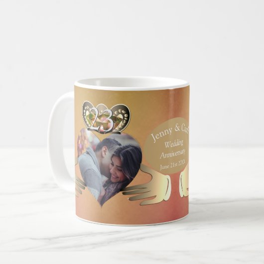 Mug 23e anniversaire du Mariage Photo Claddaugh Topaz (Devant gauche)