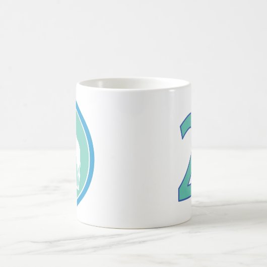Mug 24 Heures - Conception de chameaux (bleu/Turquoise (Centre)