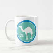 Mug 24 Heures - Conception de chameaux (bleu/Turquoise (Gauche)