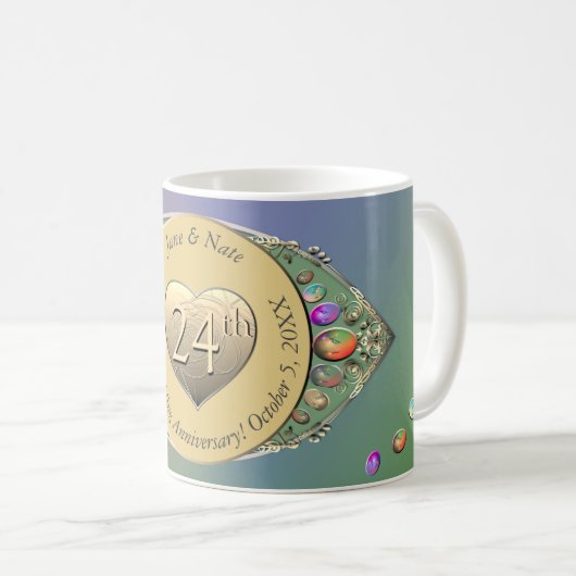 Mug 24e anniversaire du Mariage Opal (Devant droit)
