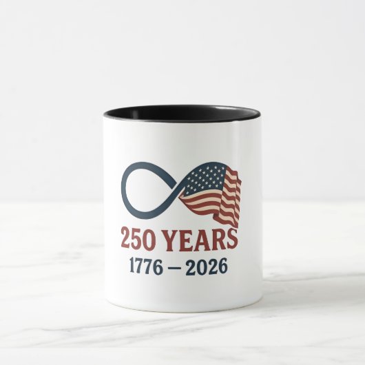 Mug 250 Anniversaire 1776-2026 USA Patriotique (Centre)
