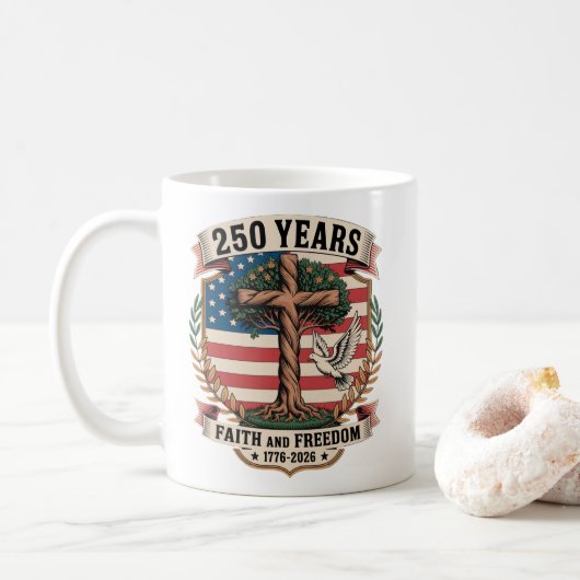 Mug 250 Ans de Foi et de Liberté (Avec donut)