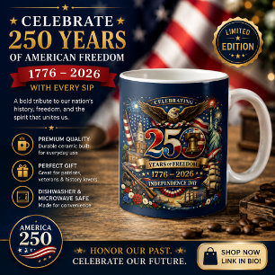 Mug 250 Ans de Liberté – 1776–2026 Jour de l'Indépenda