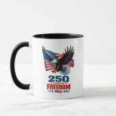 Mug 250 Ans de Liberté Aigle Patriotique Drapeau Améri (Gauche)