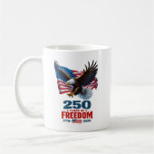 Mug 250 Ans de Liberté Aigle Patriotique Drapeau Améri (Gauche)