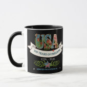 Mug 250 Ans de Liberté Élégant Patriotique Noir (Gauche)