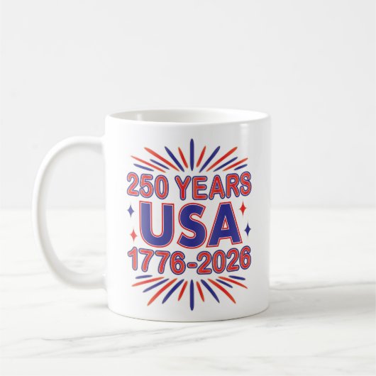 Mug 250 ans USA | Semiquinentenaire 1776-2026 (Gauche)
