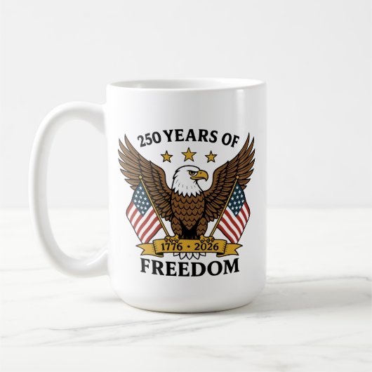 Mug 250 Years of Freedom America's Anniversary (Gauche)