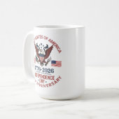 Mug 250e anniversaire 4 juillet - Patriotique Vintage (Devant gauche)