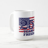 Mug 250e anniversaire de l'aigle de la liberté du drap (Devant gauche)